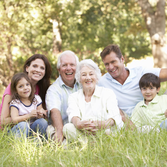 Scottsdale Family Dentistry - group of 6 smiling in grass