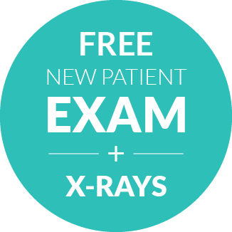 Graphic saying Free New Patient Exam + X-rays